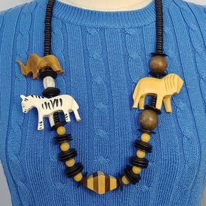 Safari Wood Necklace